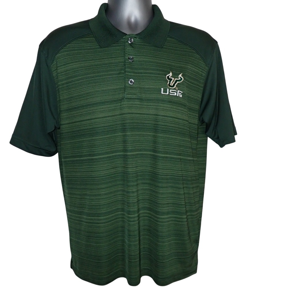 Champion Elite Men's USF South Florida Bulls Golf Polo Shirt Green Size M
